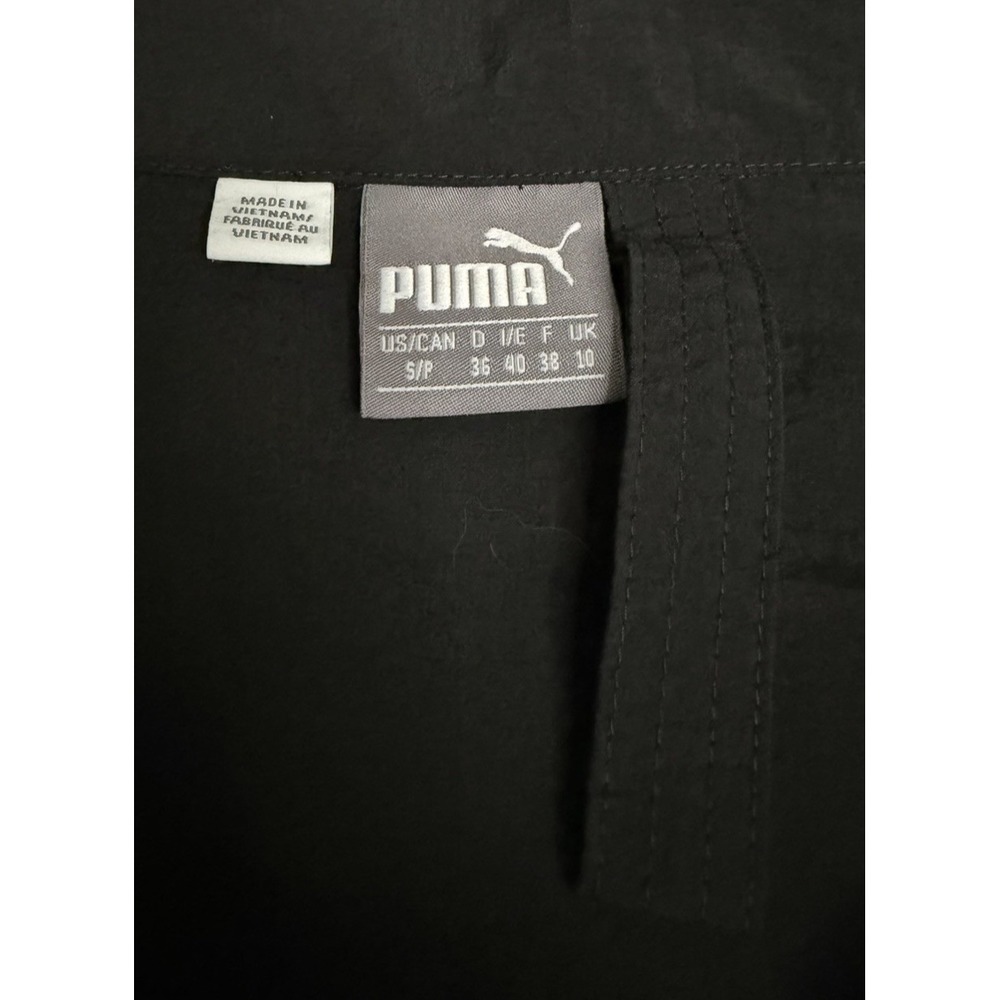 Puma Half Zip Pullover Windbreaker Jacket Women's Size Small Black Lightweight - Picture 2 of 14
